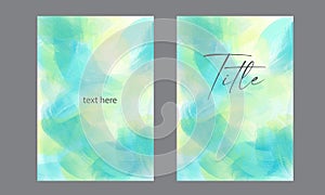 Watercolor floral abstract background for the cover design