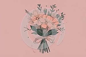 watercolor floral background with pink flowerswatercolor floral background with pink flowersvector hand drawn floral illustration