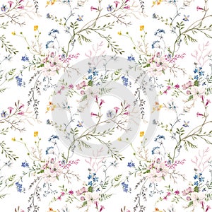 Watercolor floral pattern