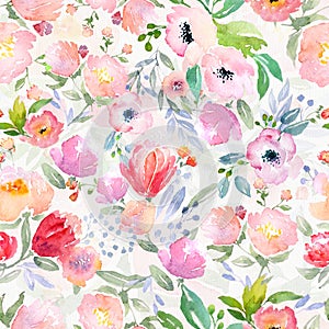 Watercolor floral pattern