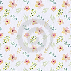 Watercolor floral pattern. Floral background. Gentle colors. Female pattern. Handmade