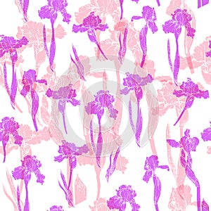 Watercolor floral pattern photo