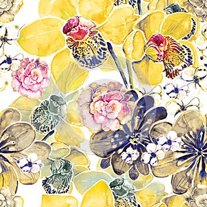 Watercolor Flower Pattern