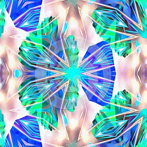 Watercolor Fractal Single Repeating