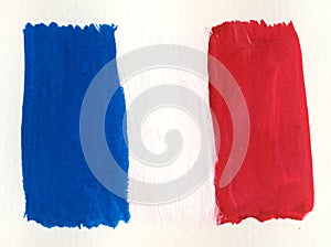 Watercolor french flag