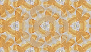 Watercolor Geometric Pattern. Orange Bohemian Design