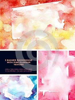 Watercolor glam background. Glam watercolor background in abstract style.