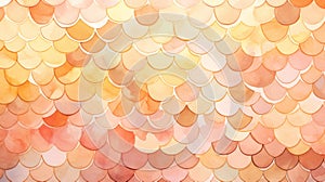 Watercolor Golden fish scales, textured background. Snake, lizard, reptile gold skin. Luxurious golden sequins. Concepts