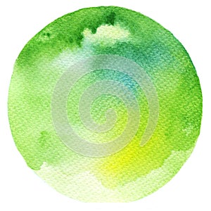 Acuarela verde círculo 