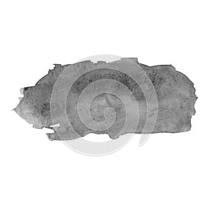 Watercolor hand draw abstract grey splash on white background.Color texture background for invintation, card, template