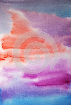 Watercolor hand painted art background for design