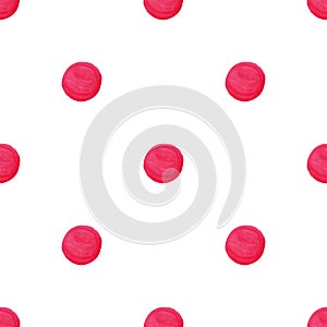 Watercolor Handcrafted Polka Dot Seamless Pattern photo