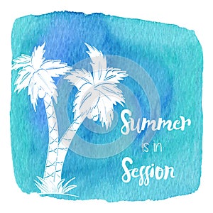 Watercolor Hawaiian, tropical graphic design