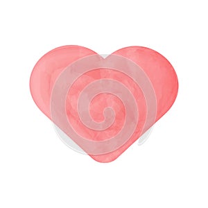 Watercolor Heart on a white background. Cute Heart for your design for Valentine\'s Day.