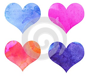 Watercolor Hearts