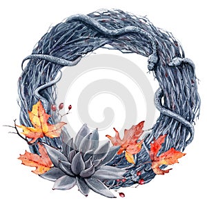 Watercolor helloween wreath