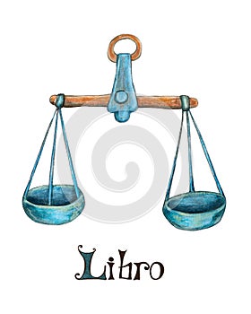 Watercolor illustration of Libro photo