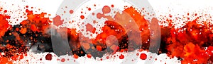 Watercolor illustration of mix of red and black splashes, suggesting motion and artistic chaos