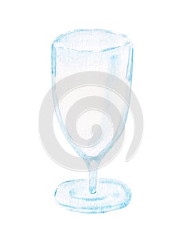 Watercolor image of wineglass for your design