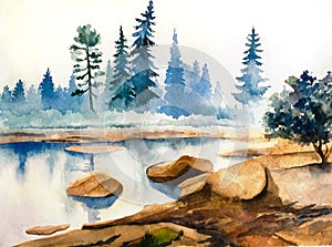 Watercolor landscape