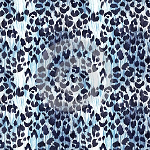 Watercolor leopard jaguar texture vector pattern
