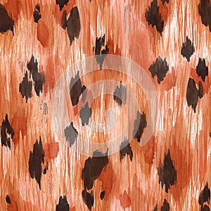 Watercolor leopard jaguar texture vector pattern