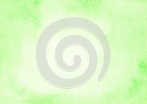 Watercolor light green background texture. Aquarelle abstract bright soft mint green color backdrop with space for text