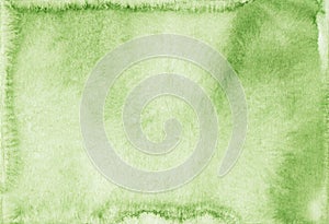 Watercolor light green background texture. Aquarelle spring green color backdrop. Old watercolour overlay