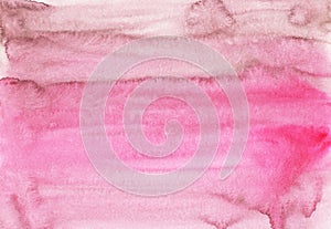 Watercolor light pink and brown background texture.