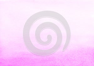 Watercolor light pink ombre background texture. Watercolour abstract bright pink and white gradient backdrop