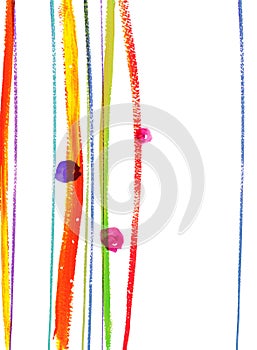 Watercolor of lines and dot