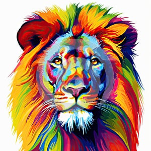 watercolor lion painting Lion King watercolor predator animals wildlife painting