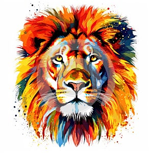 watercolor lion painting Lion King watercolor predator animals wildlife painting