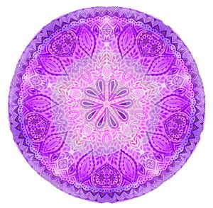 Watercolor mandala. Decor for your design, lace ornament.