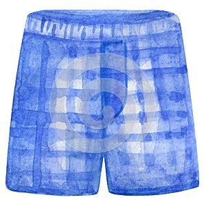 Watercolor men underpants. man underwear. Boxer shorts