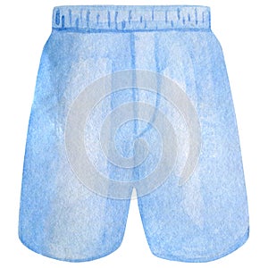 Watercolor men underpants. man underwear. Boxer shorts
