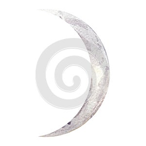 Watercolor moon. Astrology, astronomy, esotericism, magic, divination, space. A symbol of a new beginning photo