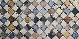 Watercolor mosaic tile