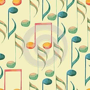 Watercolor music pattern