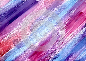 Watercolor paint abstract background. Pink, blue and violet spot texture. Backdrop of spots for packaging and web