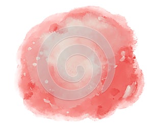 Watercolor paint circle background with white ink spot hilight element