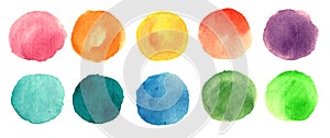 Watercolor paint circles
