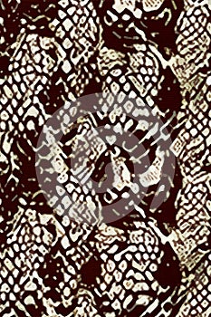Watercolor painted on canvas. Snakeskin pattern.