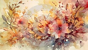 Watercolor painted flower bouquet celebrates vibrant spring elegance generated by AI