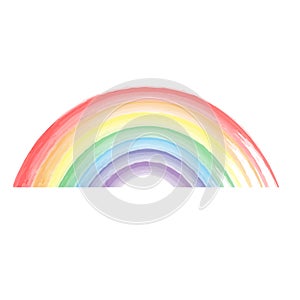 Watercolor painted rainbow. vector format illustration