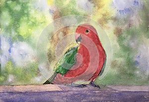 Watercolor Painting of bird