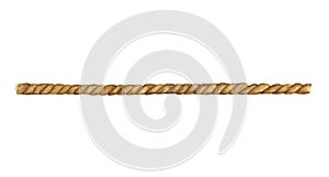 Watercolor painting of Brown rope string isolated on white background photo