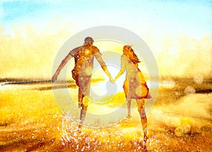 Watercolor Painting - Couple