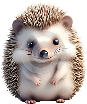 Watercolor painting of a cute Hedgehog.