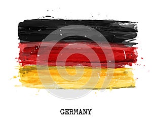 Watercolor painting flag of Germany . Vector